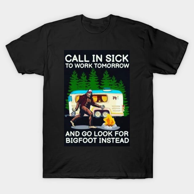 funny meme bigfoot hunter T-Shirt by hot_issue